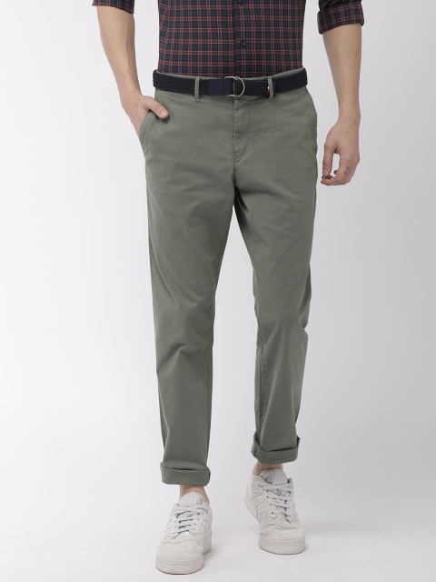 

Tommy Hilfiger Men Grey Solid Chinos