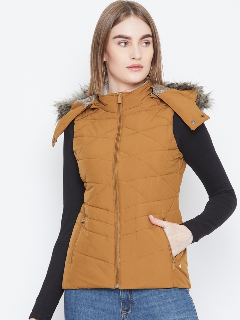 

Monte Carlo Women Mustard Brown Solid Parka Jacket