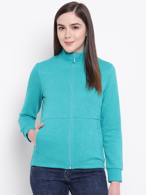 

Monte Carlo Women Green Solid Sweatshirt