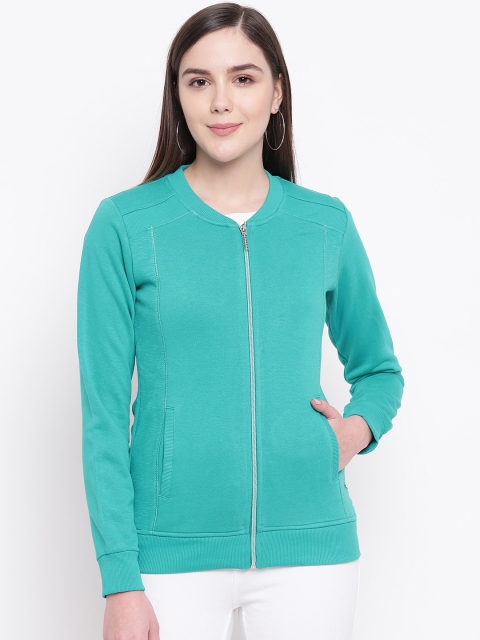 

Monte Carlo Women Green Solid Sweatshirt