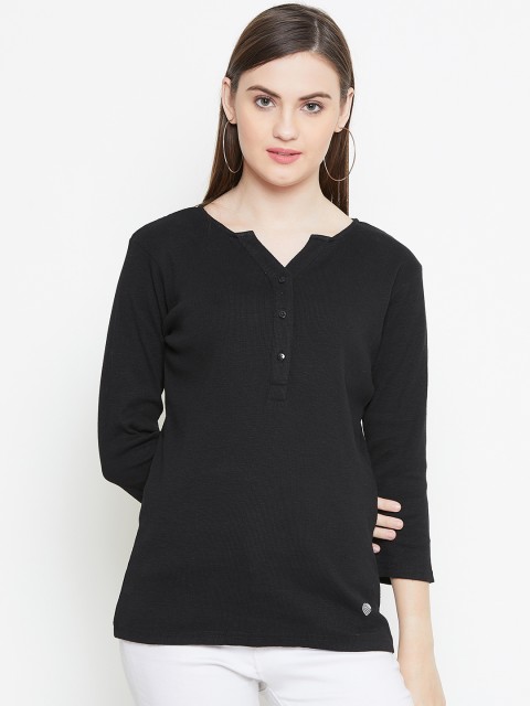 

Monte Carlo Women Black Ribbed Top