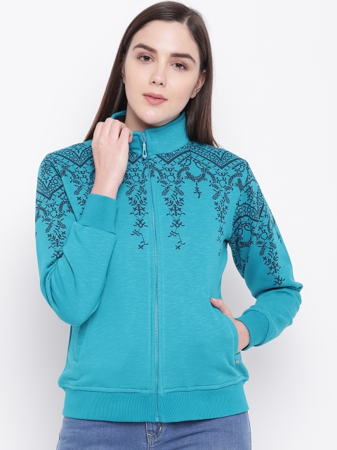 

Monte Carlo Women Blue Printed Sweatshirt