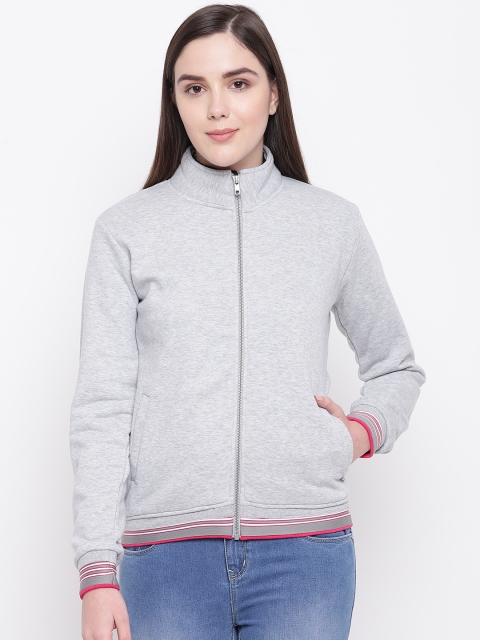 

Monte Carlo Women Grey Melange Solid Sweatshirt