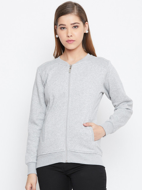 

Monte Carlo Women Grey Melange Solid Sweatshirt