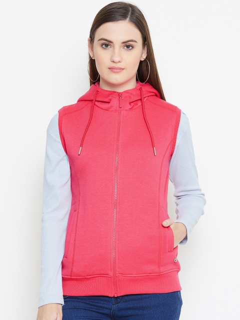 

Monte Carlo Women Pink Solid Hooded Sweatshirt