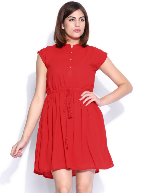 

Tokyo Talkies Red Fit & Flare Dress