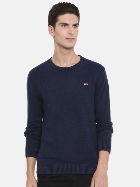 

Tommy Hilfiger Men Navy Blue Solid Sweater