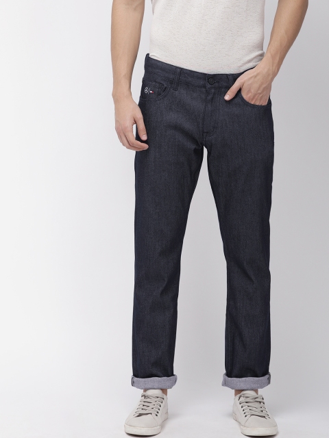 

Tommy Hilfiger Men Navy Blue Straight Fit Mid-Rise Clean Look Stretchable Jeans
