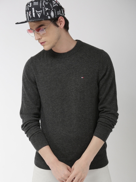 

Tommy Hilfiger Men Charcoal Solid Sweater