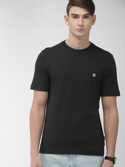 

Tommy Hilfiger X Lewis Hamilton Men Black Solid Round Neck T-shirt