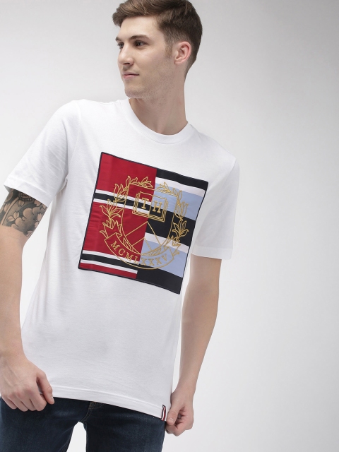 

Tommy Hilfiger Men White Embroidered Round Neck T-shirt
