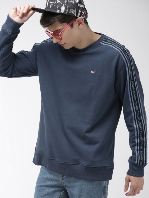 

Tommy Hilfiger Men Blue Solid Sweatshirt