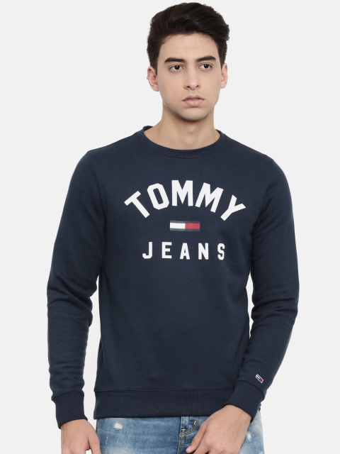 

Tommy Hilfiger Men Navy Blue Solid Sweatshirt