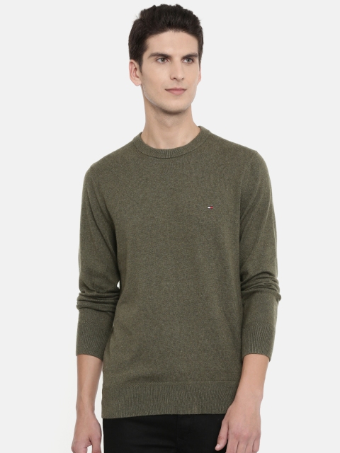 

Tommy Hilfiger Men Green Solid Sweater
