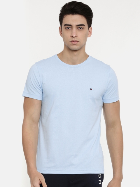 

Tommy Hilfiger Men Blue Solid Round Neck T-shirt