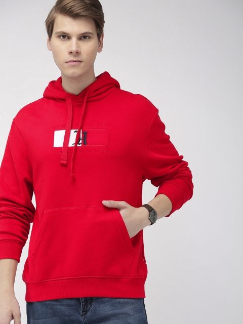 

Tommy Hilfiger X Lewis Hamilton Men Red Solid Hooded Sweatshirt