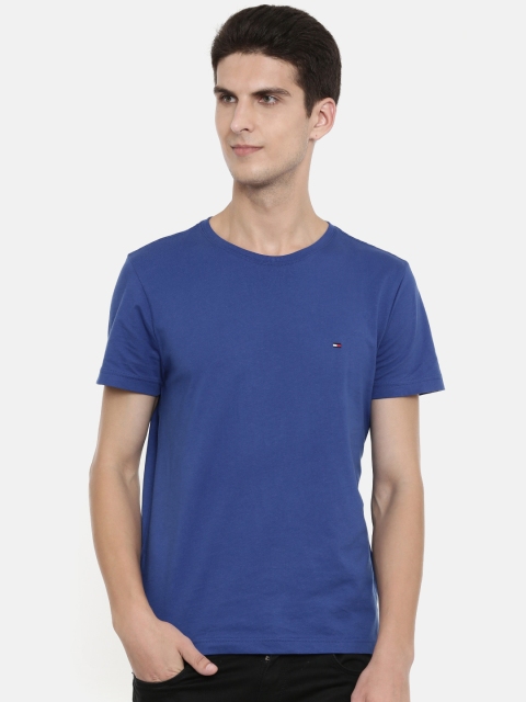 

Tommy Hilfiger Men Blue Solid Round Neck T-shirt