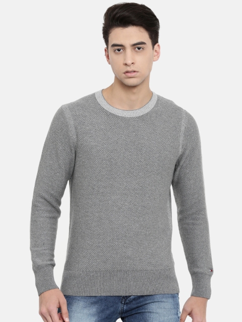 

Tommy Hilfiger Men Grey Solid Sweater