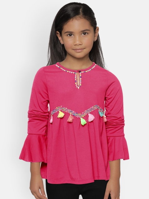 

Nauti Nati Girls Fuchsia Solid A-Line Top