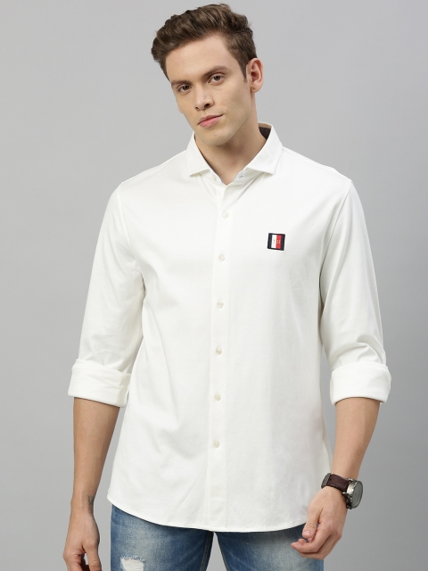 

Tommy Hilfiger Men White Slim Fit Solid Casual Shirt