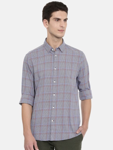 

Tommy Hilfiger Men Grey & Black Regular Fit Houndstooth Checked Casual Shirt
