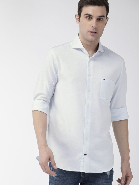 

Tommy Hilfiger Men White Solid Regular Fit Casual Shirt