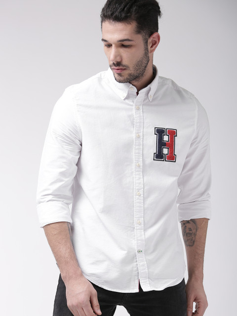 

Tommy Hilfiger Men White Regular Fit Solid Casual Shirt