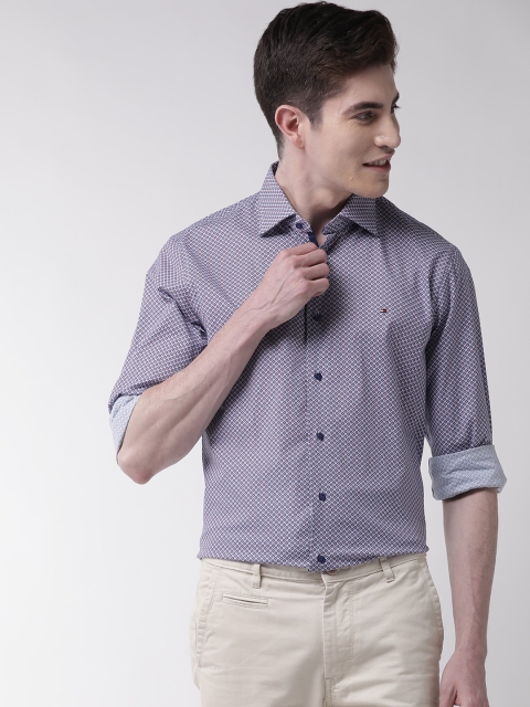 

Tommy Hilfiger Men Blue & Orange Regular Fit Printed Casual Shirt