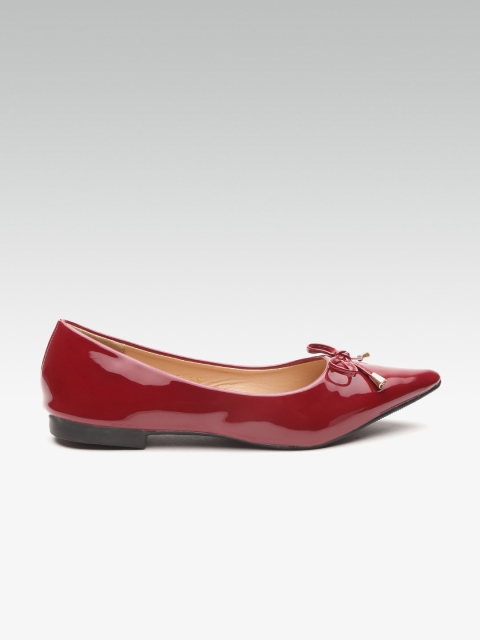 

Carlton London Women Maroon Solid Ballerinas