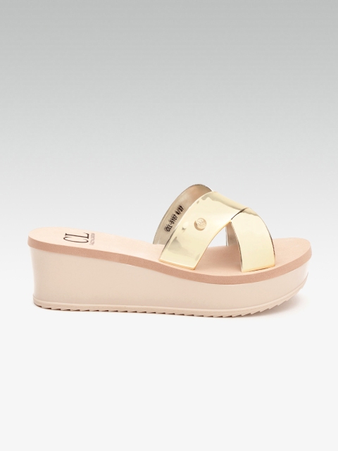 

Carlton London Women Gold-Toned Solid Wedges