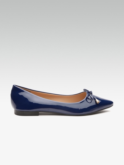 

Carlton London Women Navy Blue Solid Ballerinas