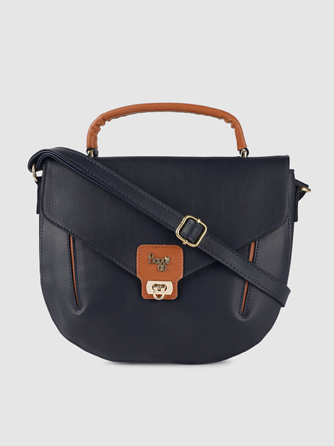 

Baggit Navy Blue Solid Sling Bag