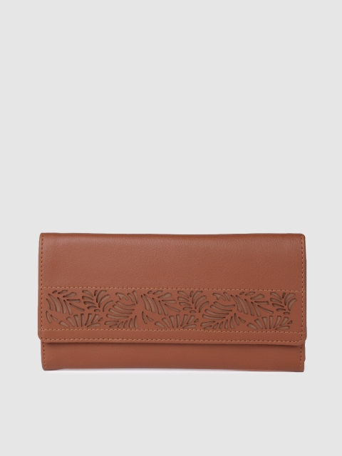 

Baggit Women Tan Brown Blossome Emily Three Fold Wallet