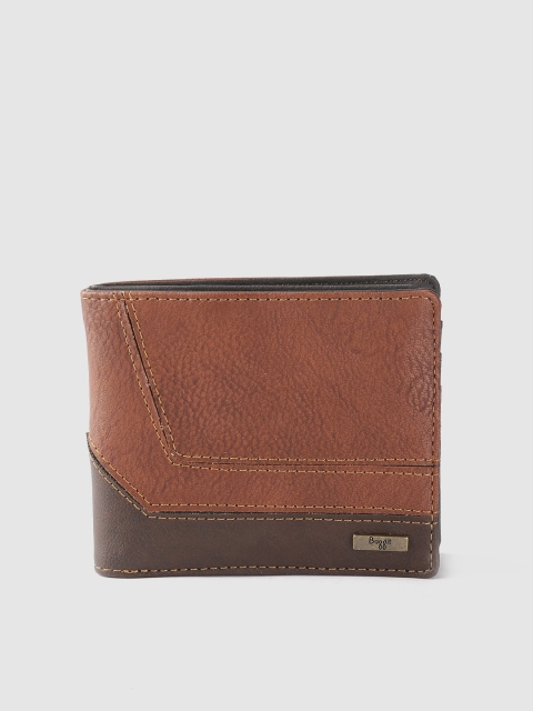 

Baggit Men Brown Colourblocked Two Fold Wallet