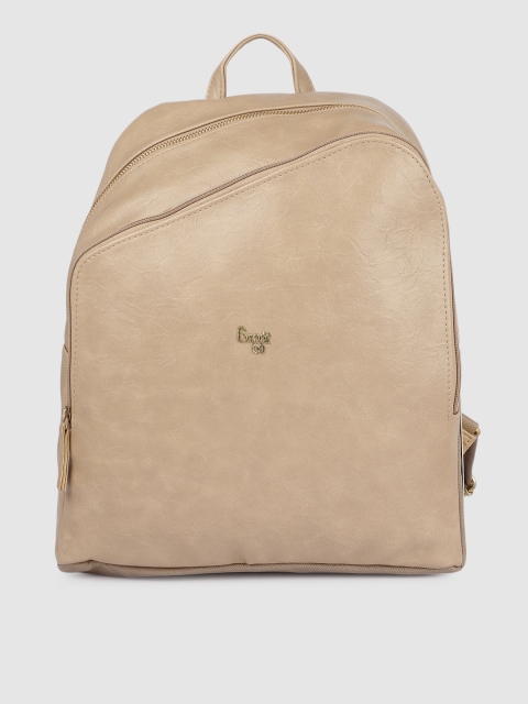 

Baggit Women Beige Solid TULFOS JACOB Backpack