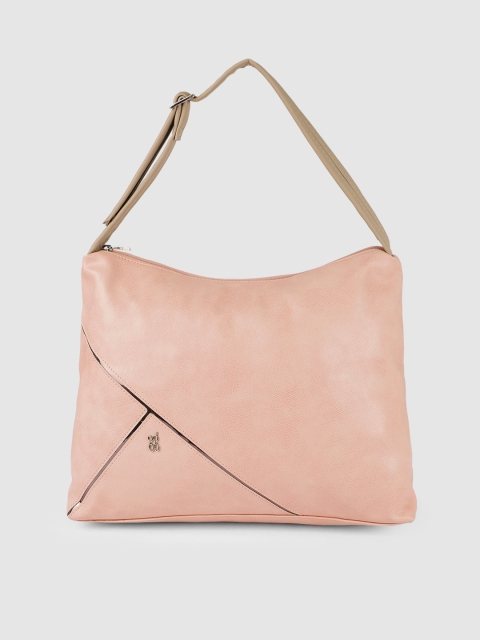 

Baggit Pink Solid Hobo Bag