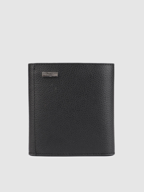 

Baggit Men Black Solid Three Fold Wallet