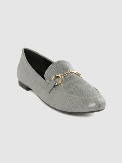 

Allen Solly Women Grey Croc Textured Loafers
