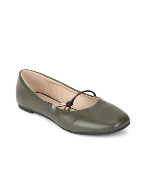 

Allen Solly Women Olive Green Solid Ballerinas