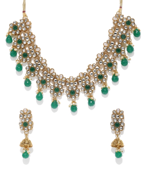 

Sukkhi Green & Gold Plated Jewellery Set