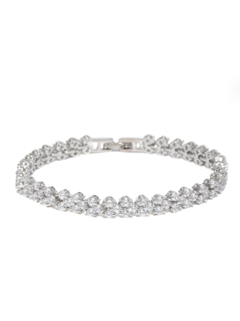 

Sukkhi Women Silver-Toned Rhodium-Plated Charm Bracelet