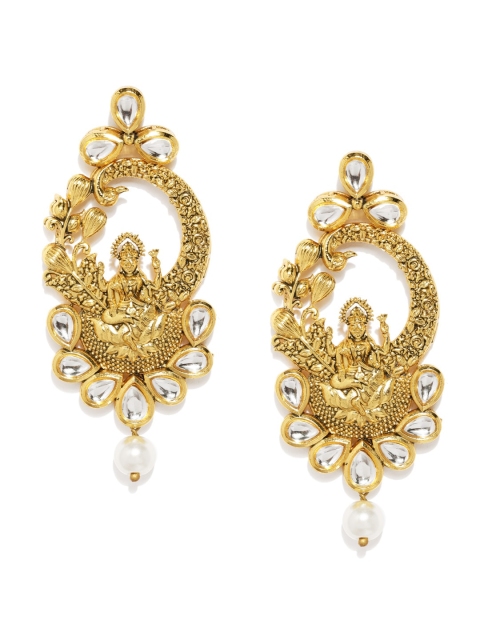 

Sukkhi Gold-Toned Classic Drop Earrings