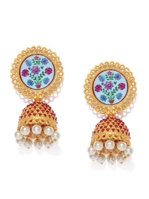 

Sukkhi Gold-Plated Dome Shaped Jhumkas