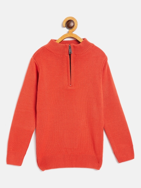 

GAME BEGINS Boys Orange Solid Sweater