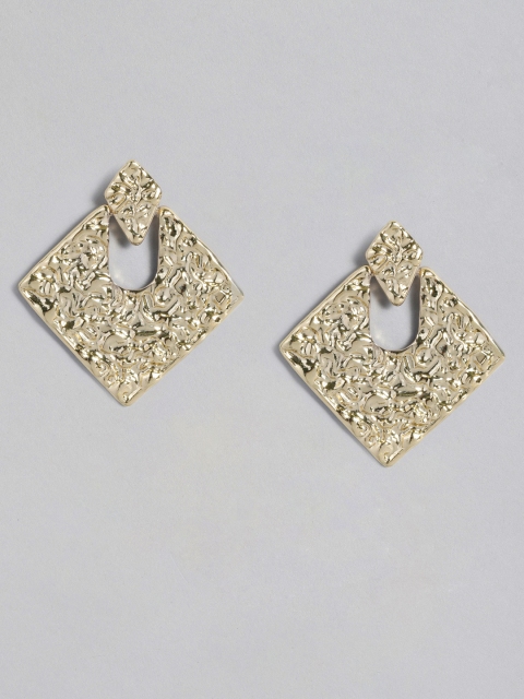 

justpeachy Gold-Plated Geometric Drop Earrings