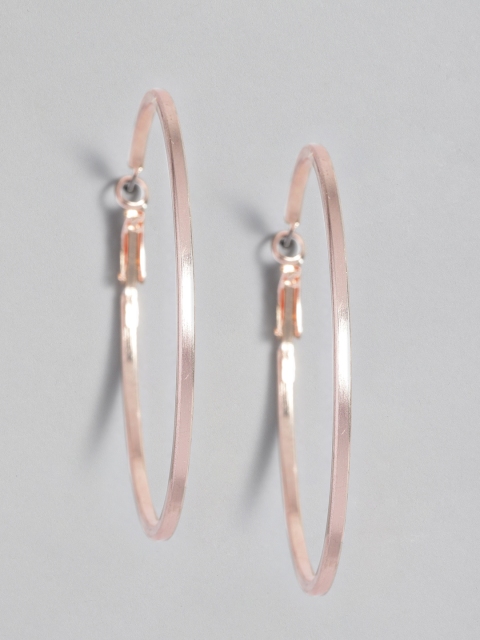 

justpeachy Rose Gold-Plated Circular Hoop Earrings