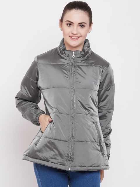 

Duke Women Grey Solid Insulator Padded Jacket