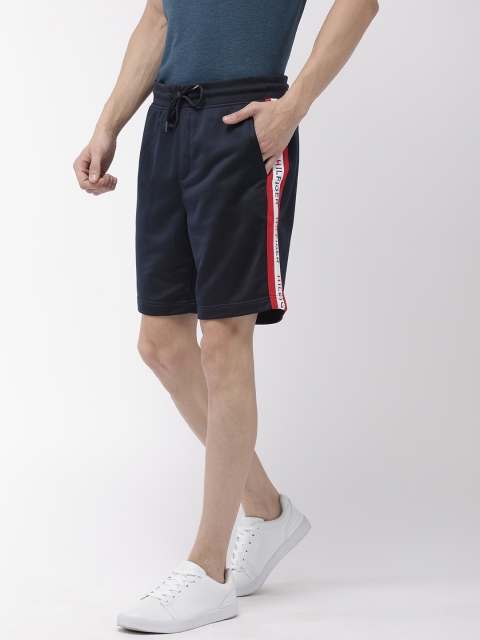 

Tommy Hilfiger Men Navy Blue Solid Regular Fit Sports Shorts
