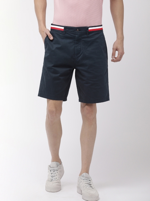 

Tommy Hilfiger Men Navy Blue Solid Regular Fit Chino Shorts