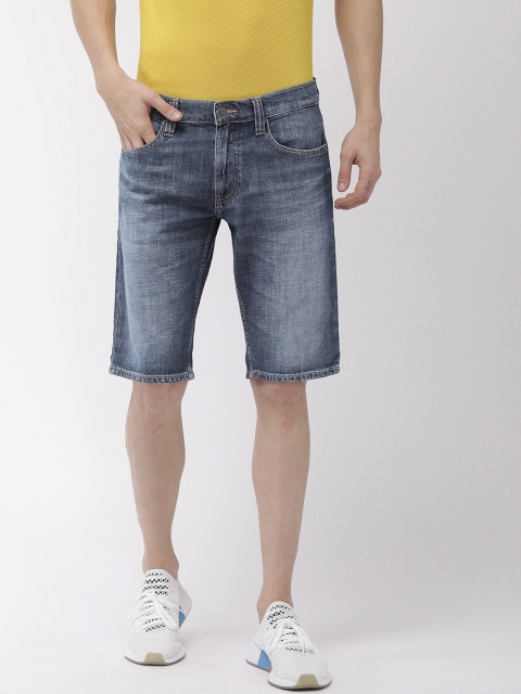 

Tommy Hilfiger Men Blue Washed Ronnie Tapered Fit Denim Shorts